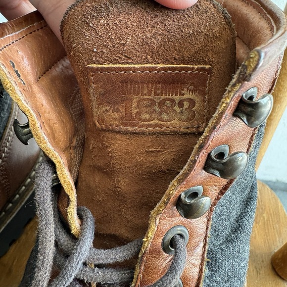 Wolverine 1883 Boots Mens Size12 UK11 EU24 Gray Wool Brown Leather W00773 Chukka - Picture 9 of 14